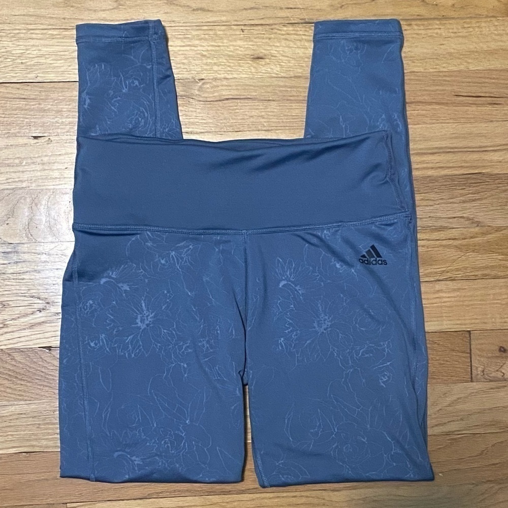 Adidas Embroidered Flower Leggings